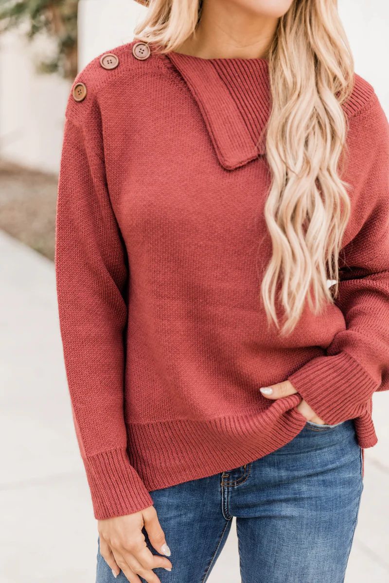 Hold Me Close Cinnamon Sweater | The Pink Lily Boutique