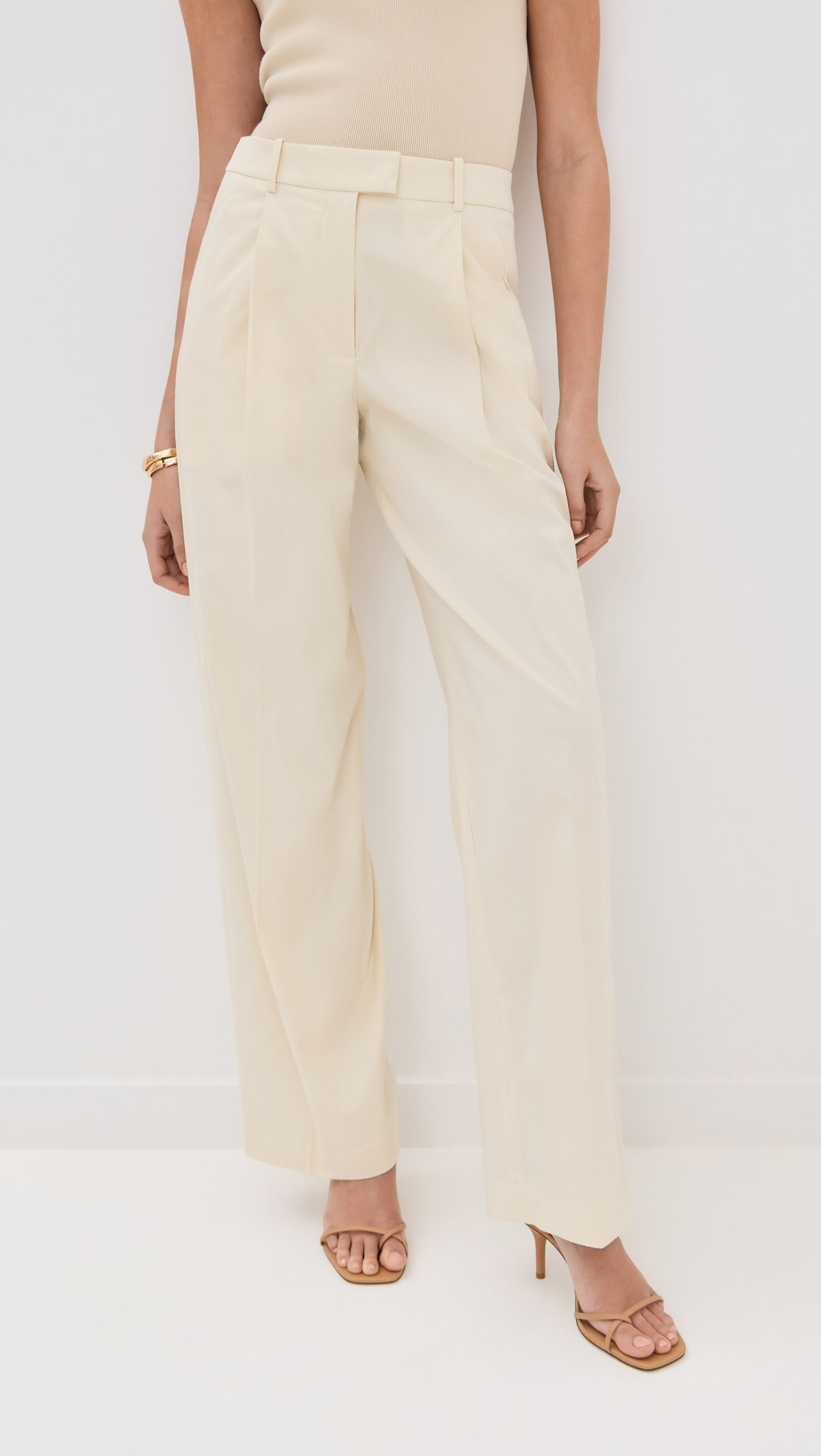 Cotton Gabardine Relaxed Wide Leg Pants | Shopbop