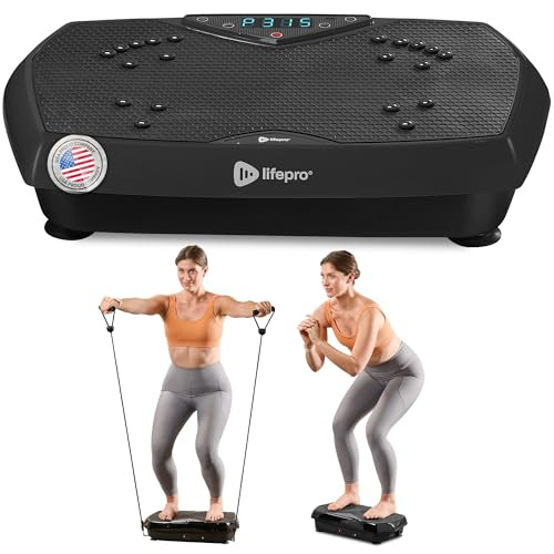Lifepro HexaPlate Vibration Plate Exercise Machine with Magnetic Acupoints & 9 Presets — Whole Body Vibrating Platform Machine with Resistance Bands — Vibration Plate for Lymphatic Drainage & Home Gym | Amazon (US)
