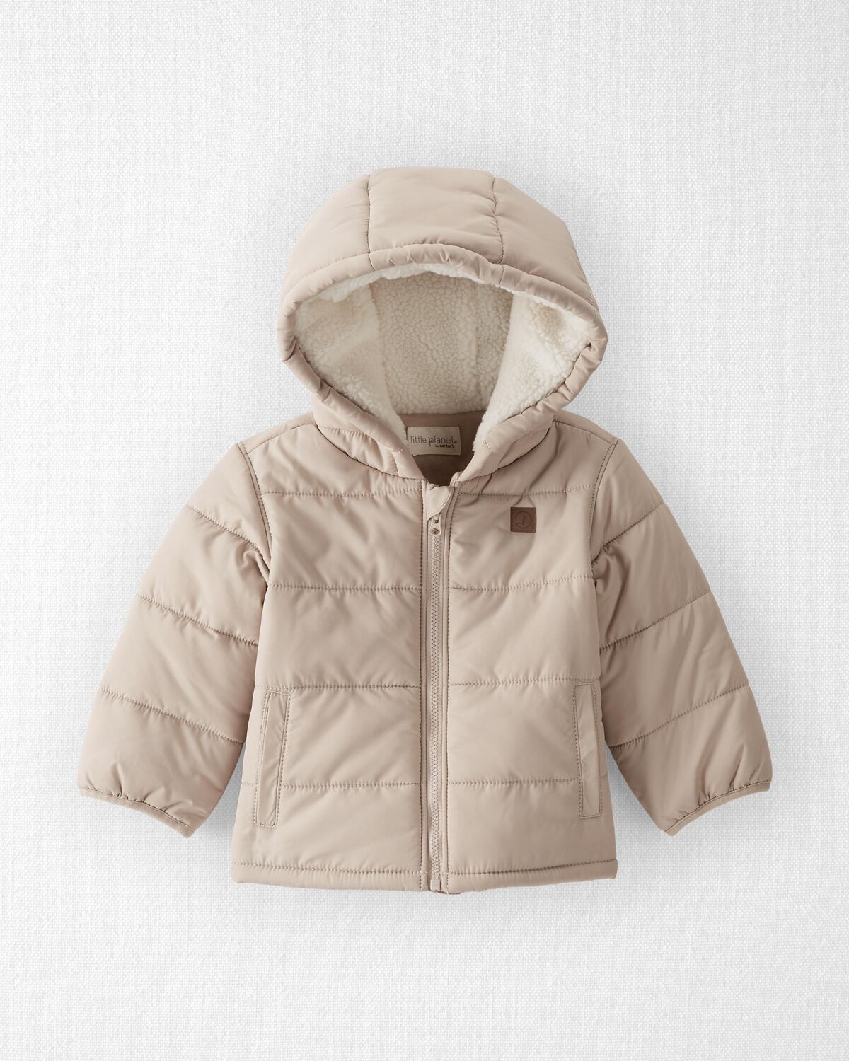 Tan Baby Recycled Puffer Jacket in Tan | carters.com | Carter's