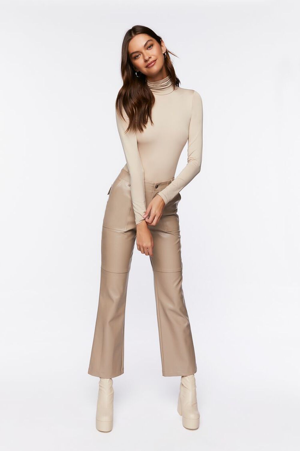 Faux Leather Bootcut Pants | Forever 21 (US)