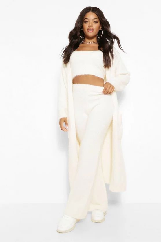 Premium Soft Fluffy Knit Maxi Cardigan | Boohoo.com (US & CA)