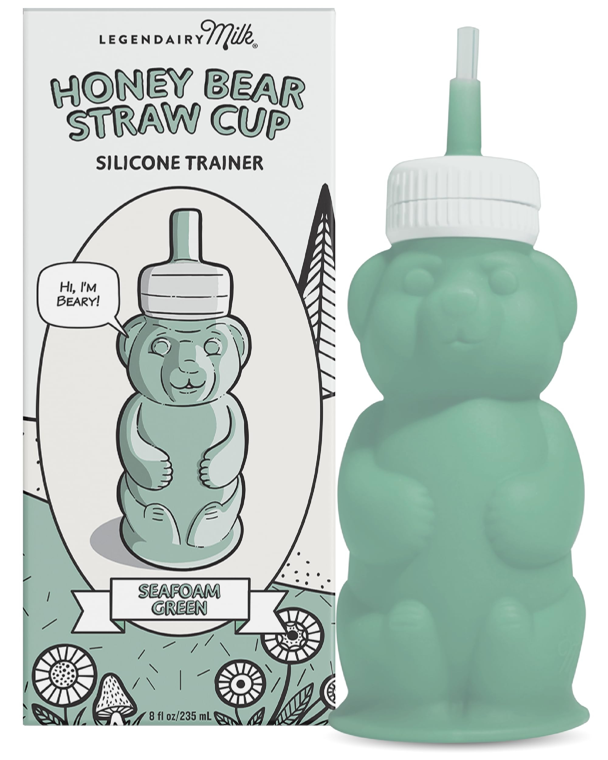 Legendairy Milk Honey Bear Straw Cup Silicone for Babies (Pink), 8 oz. Dishwasher Safe, Food Grad... | Amazon (US)
