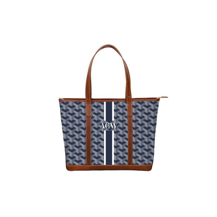 Tilly Trolley Sleeve Tote - Monogram Stripe | Barrington Gifts