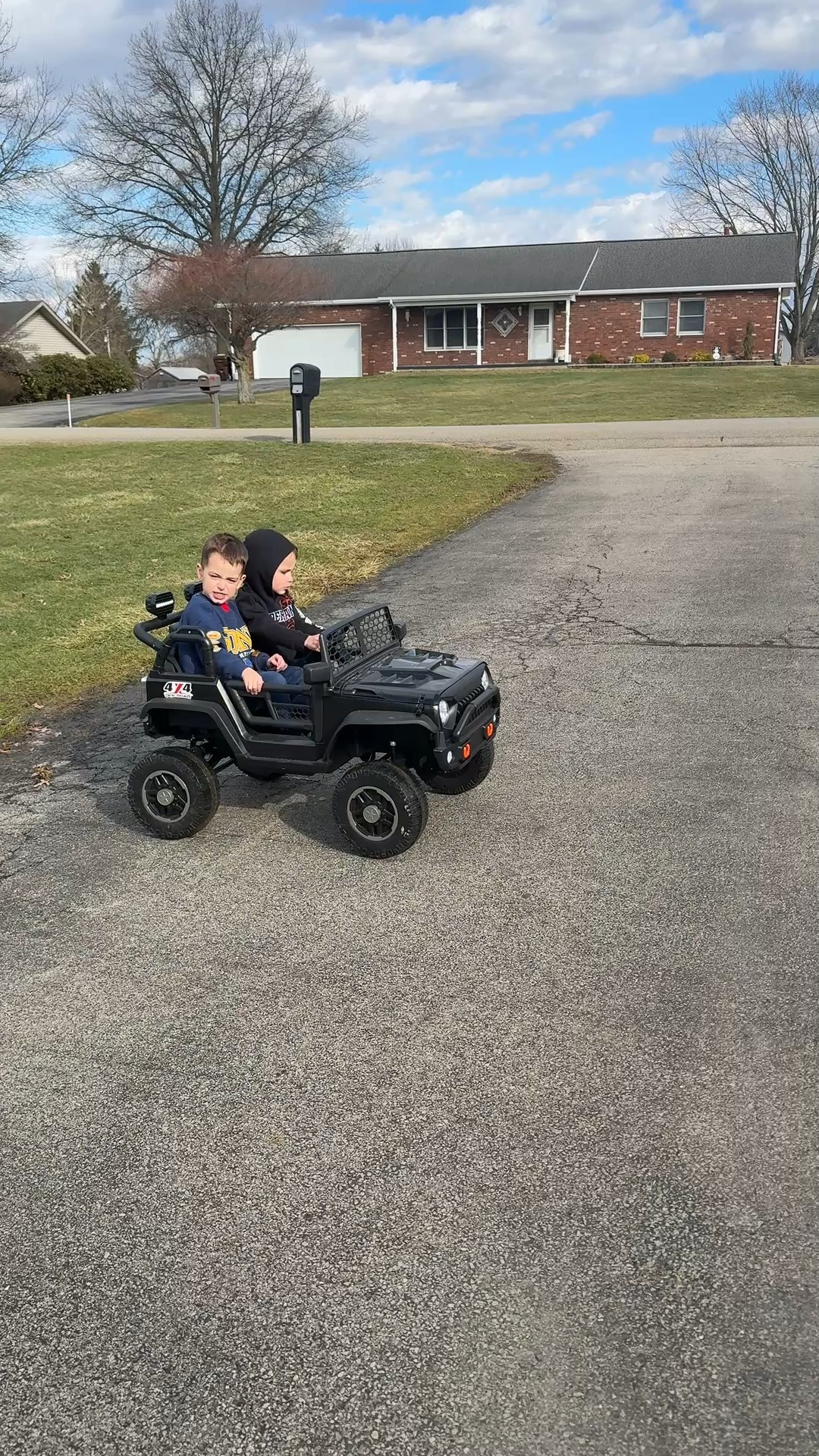 50° and no snow means we’re basically in spring mode around here ☀️ Sun out, boys cruising the driveway, and me soaking up every minute.

Linking their favorite ride-on car 🚗

#LTKKids #LTKmomlife