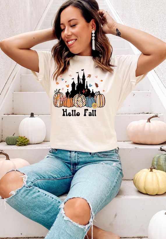 Hello Fall Castle Shirt | Disney Fall Shirt | Unisex Fit | Etsy (US)
