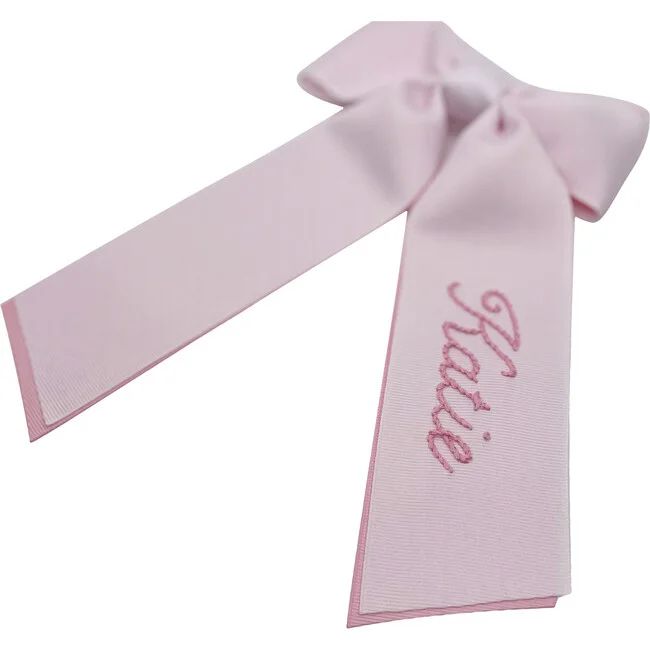 Script Name Basket Bow , White And Pink | Maisonette