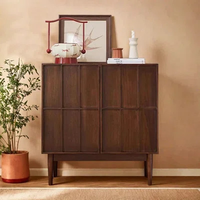 Modern Simple Double Door Wooden Accent Cabinet | Wayfair North America