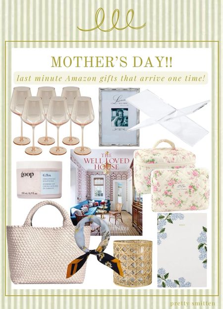 Last minute Mother’s Day gift ideas on Amazon - all arrive on time!

Pink wine glasses, silver frame, acrylic book stand, Goop, design book, floral quilted makeup bag set, woven tote, cane vase, hydrangea notepad 



#LTKGiftGuide #LTKHome #LTKOver40