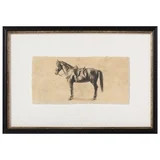 My Texas House Saddled Horse in Sepia Two-Toned Framed Under Glass Wall Art 24x16 | Walmart (US)