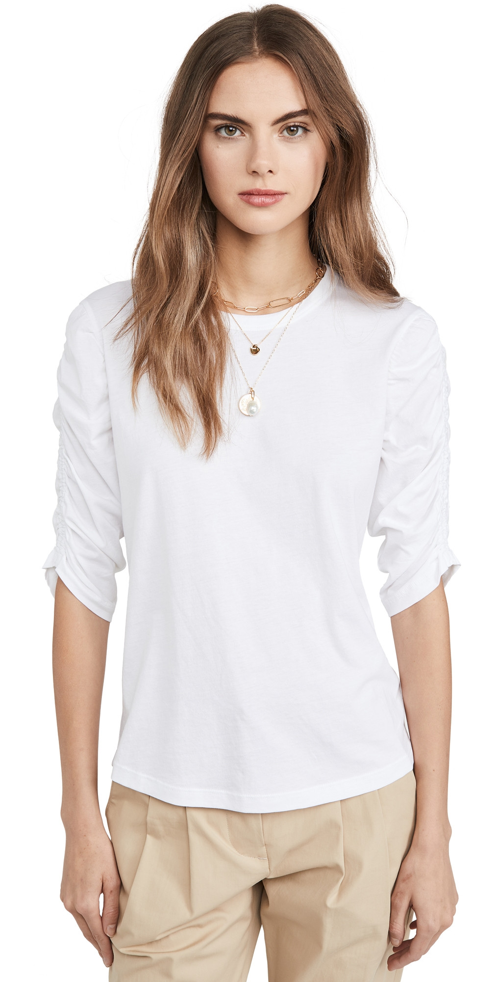 Veronica Beard Jean Waldorf Tee White XS | Shopbop