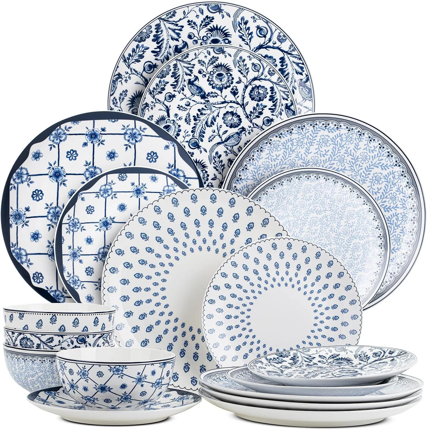 BTaT- Dinnerware Sets for 4, 12 pcs, Ceramic Dinnerware Sets - Walmart.com | Walmart (US)