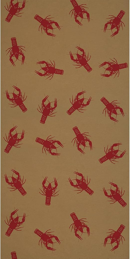 Beistle 24" x 50' New Orleans Theme Crawfish Print Kraft Paper Table Roll, Mardi Gras Party Suppl... | Amazon (US)