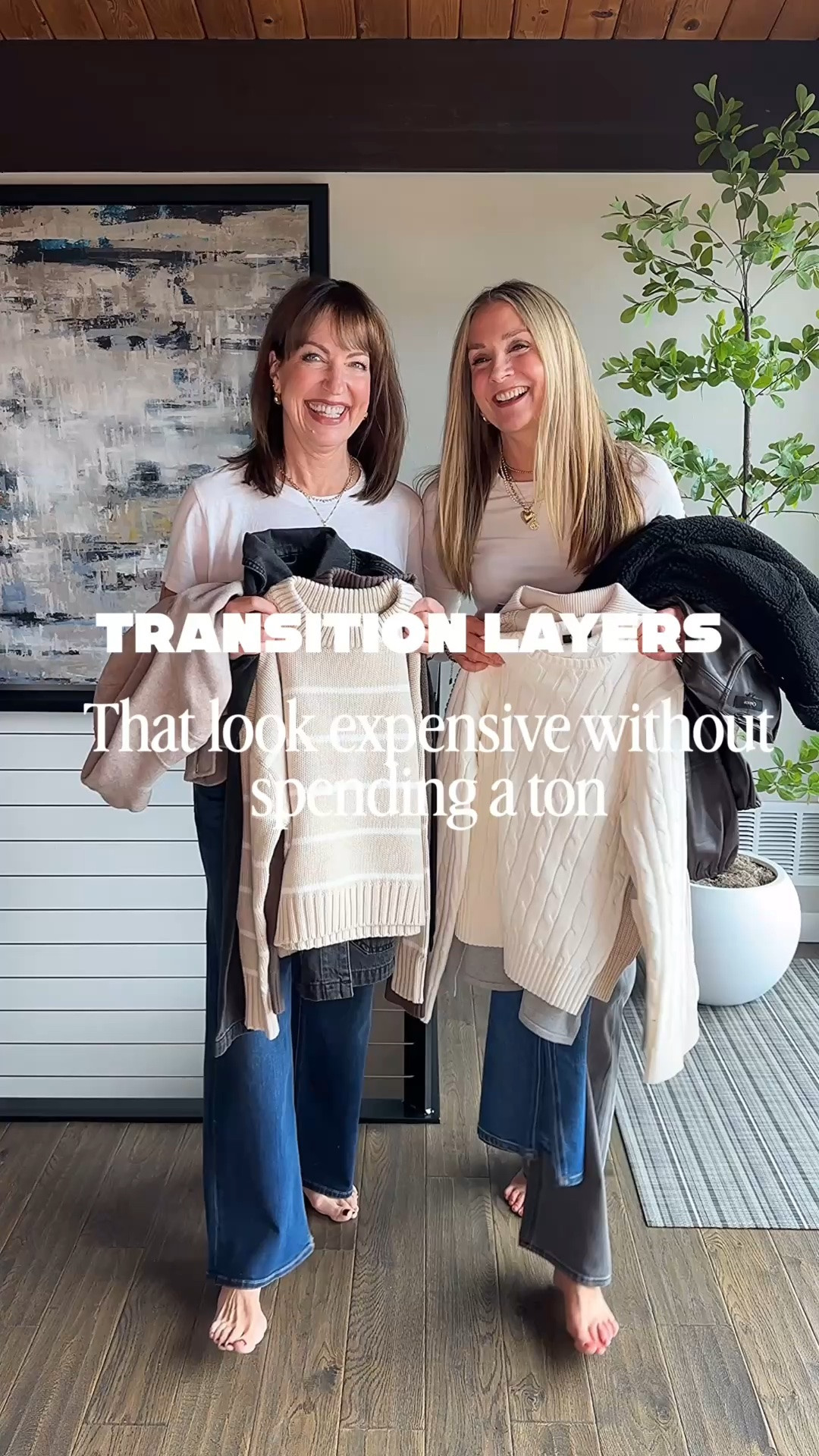 It’s almost sweater weather!🍁 We love how with @Quince we can add all of the cozy knits, modern denim, and cute jackets to our wardrobes without breaking the bank! 

We also added must-have fall shoes like leather sneakers and clog mules! Quince has price points like $50 jeans and under $40 sweaters, but they also have higher end items like leather jackets and bags.  We love having access to the designer quality without a luxury price tag! 

We’re both 5’6” and wearing small in tops and jackets and 26/27 in jeans. #quincepartner

#LTKootd #LTKOver40 #LTKSeasonal