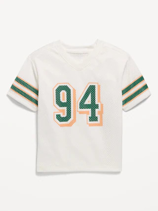 Oversized Mesh Graphic Football T-Shirt for Toddler Boys | Old Navy (US)