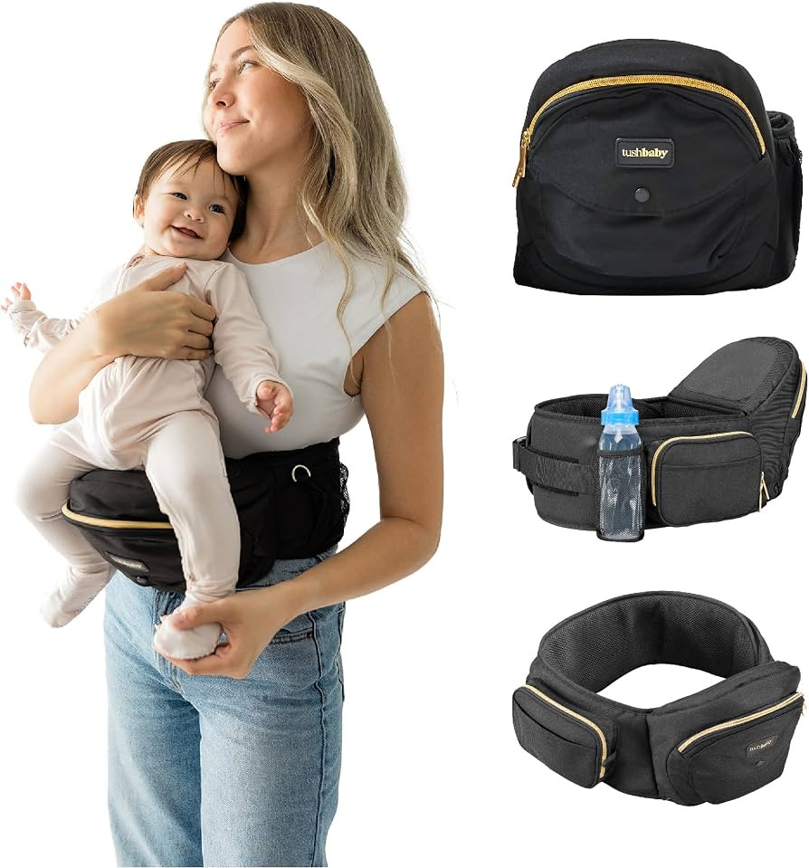Tushbaby Original Hip Seat Baby Carrier for Babies & Toddlers up to 45 lbs, Safety Certified, Lig... | Amazon (US)