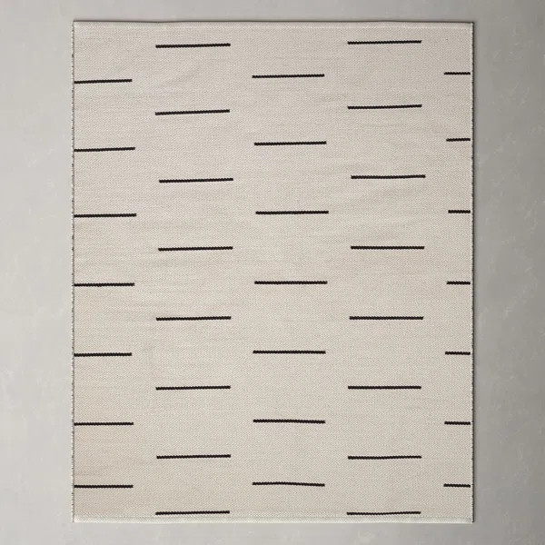 Malmo Recycled P.E.T. Ivory/Black Indoor/Outdoor Rug | Wayfair North America