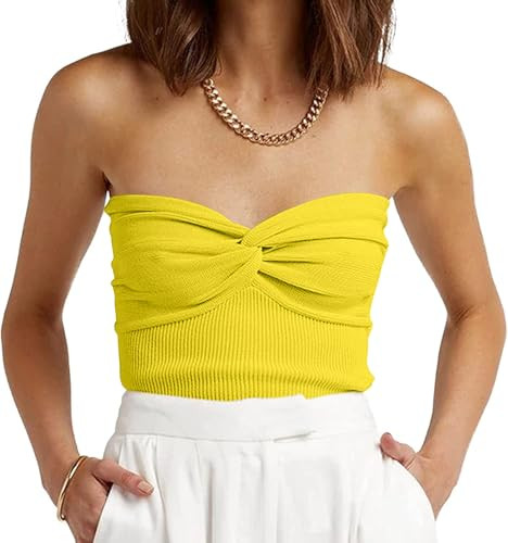 EFAN Womens Tube Tops Summer Outfits Cute Crop Tops 2026 Beach Vacation Spring Fashion Y2K Strapl... | Amazon (US)