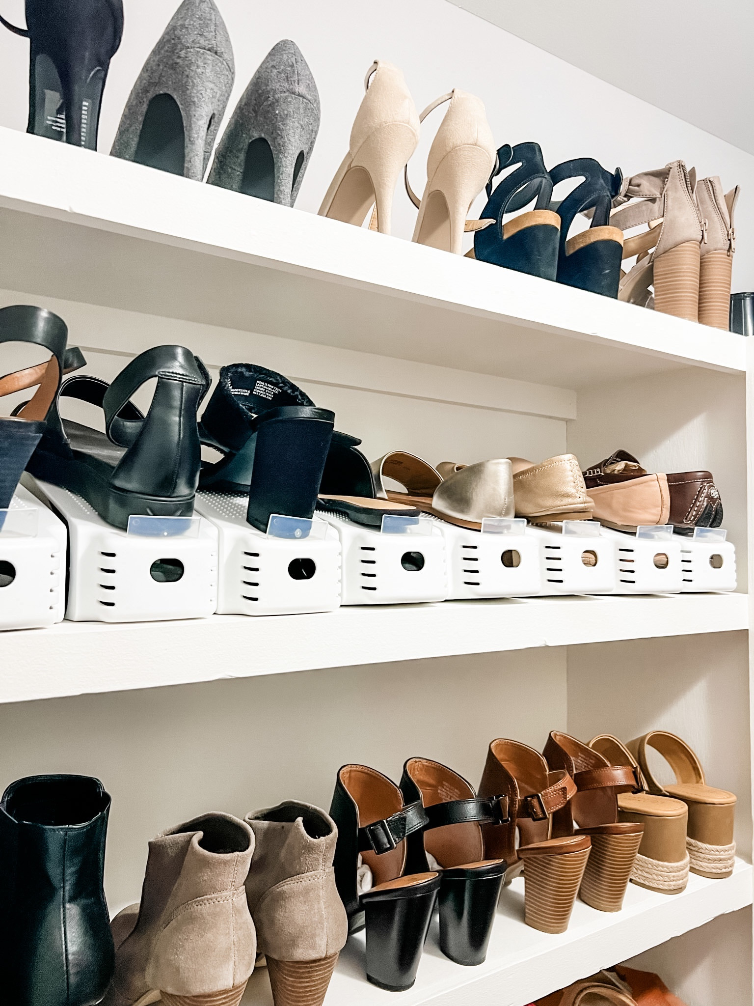 Shoe envy! Gorgeous 😍 shoes all in a row! These shoe stackers are a great option to maximize your space.

#LTKshoecrush #LTKstyletip #LTKhome