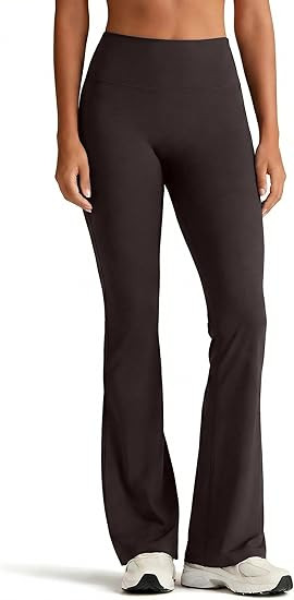 Sogetdo Women's High Waisted Flare Leggings No Front Seam Bootcut Yoga Workout Pants Tummy Contro... | Amazon (US)