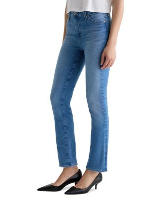 Mari High Rise Slim Straight Jeans in Minimalist | Bloomingdale's (US)