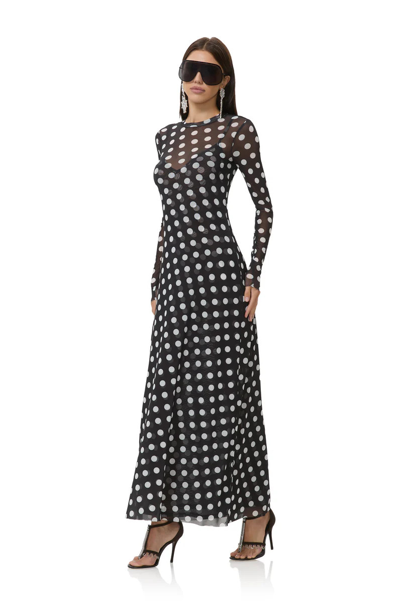 Paola Dress - Diagonal Dot | ShopAFRM