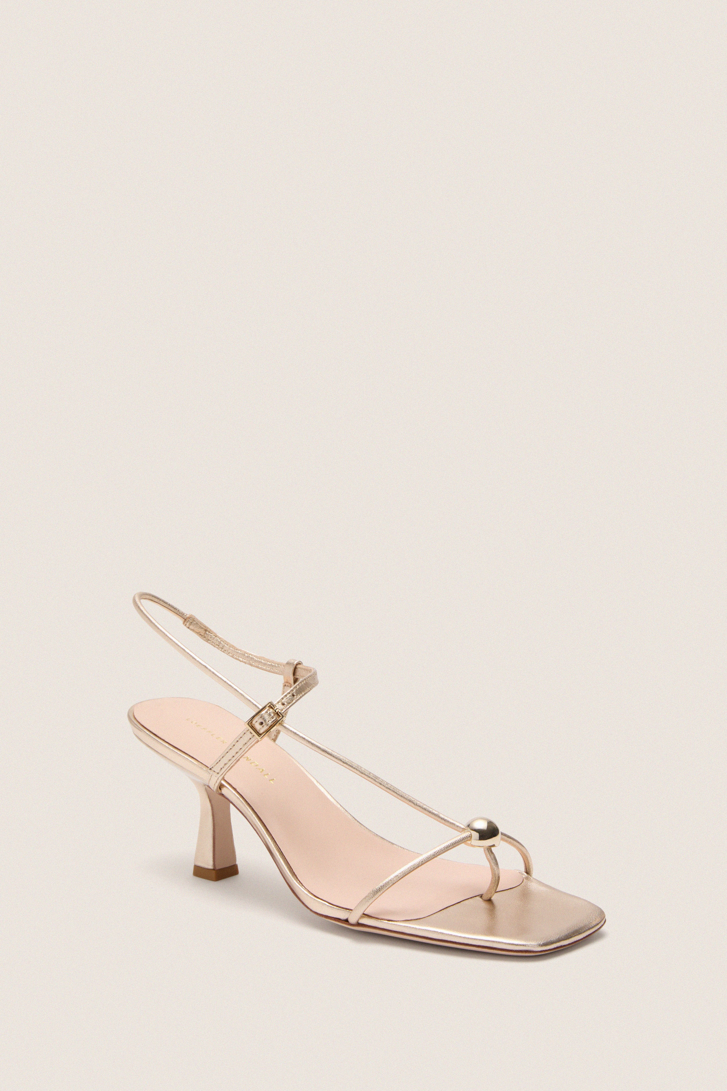 Champagne Metallic Triana Heels | Tuckernuck (US)