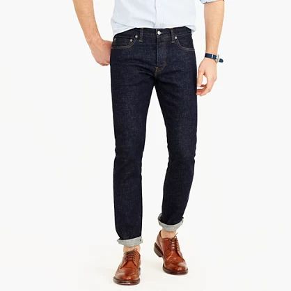 484 slim stretch selvedge jean in resin rinse | J.Crew US