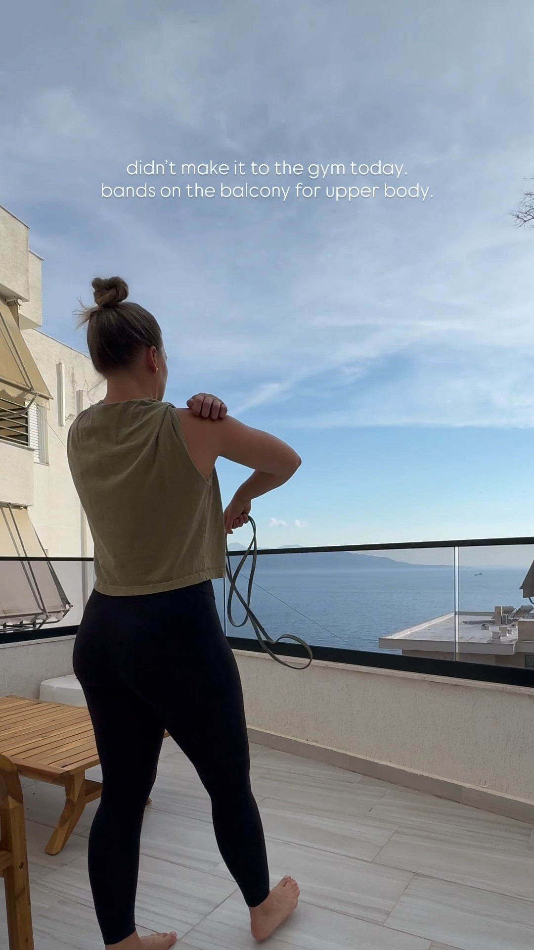 Travel Workouts with my resistance bands are so much better with this view 🤩 

I couldn’t make it to the gym today, so I tortured myself with a quick Banded Upper Body workout.  

It was quick, but my arms are jello now 😆 

Linking my bands for you here (unfortunately, can’t link my view of Greece from my incredible Airbnb in Sarandë, Albania).

#LTKdayinmylife #LTKfitnessgoals #LTKActive