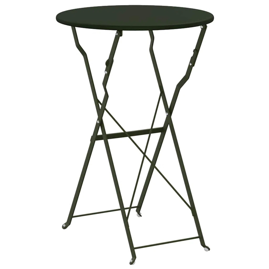 Bistro Table Folding 50X71 Cm Powder-Coated Steel | Wayfair UK