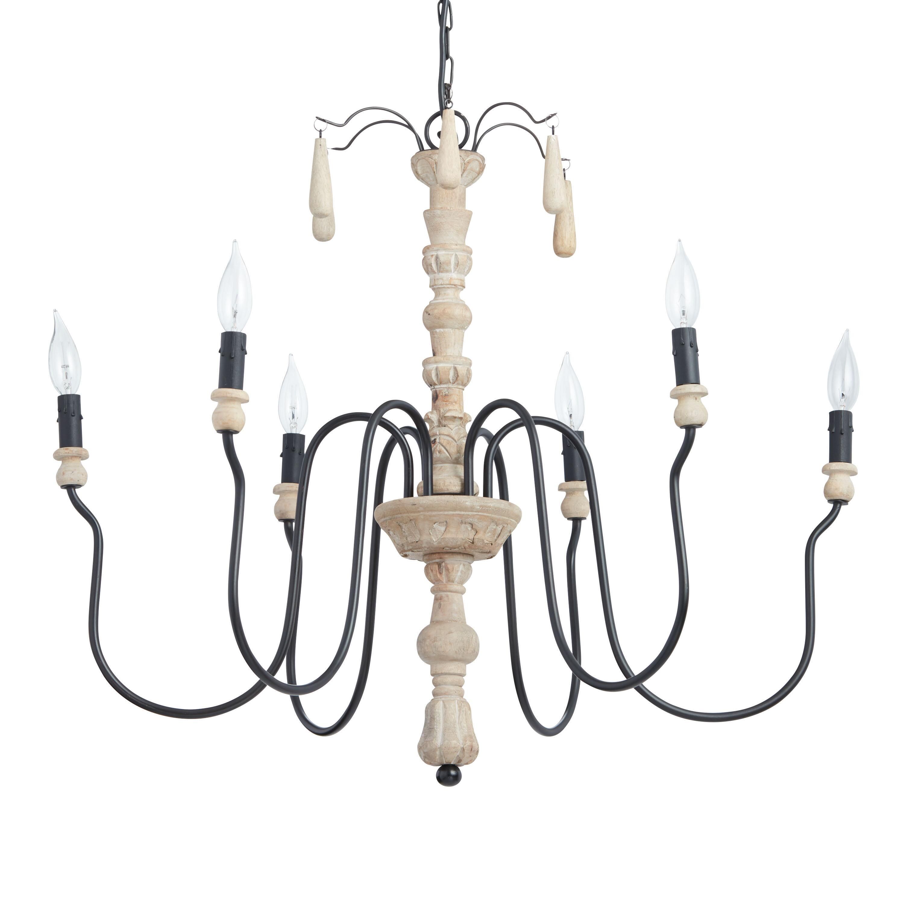 Wood Beaded Corinne Chandelier | World Market