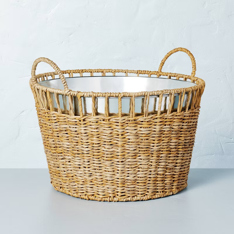 Woven Beverage Tub with Metal Liner - Hearth & Hand™ with Magnolia | Target