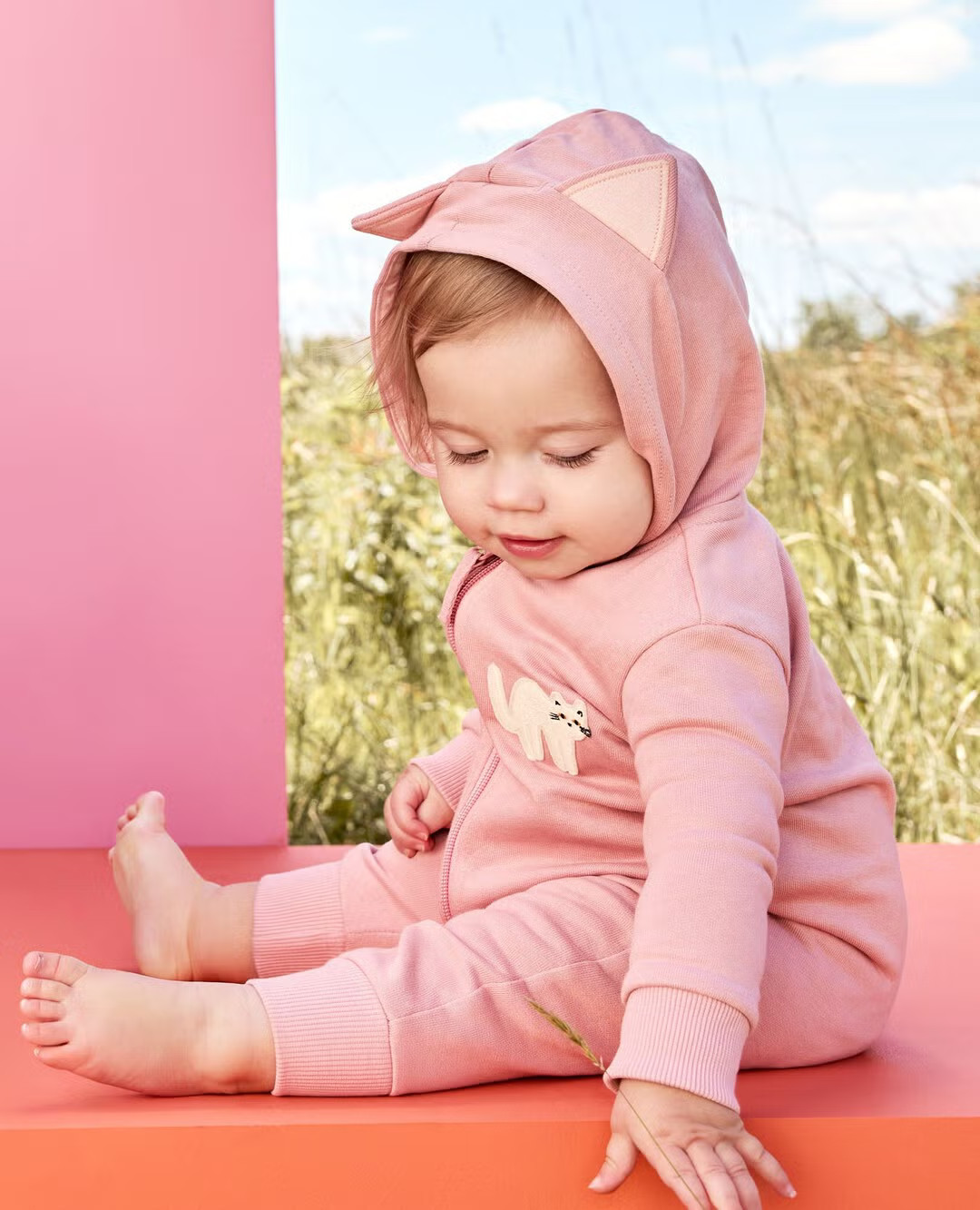 Baby Halloween French Terry Cat Romper | Hanna Andersson