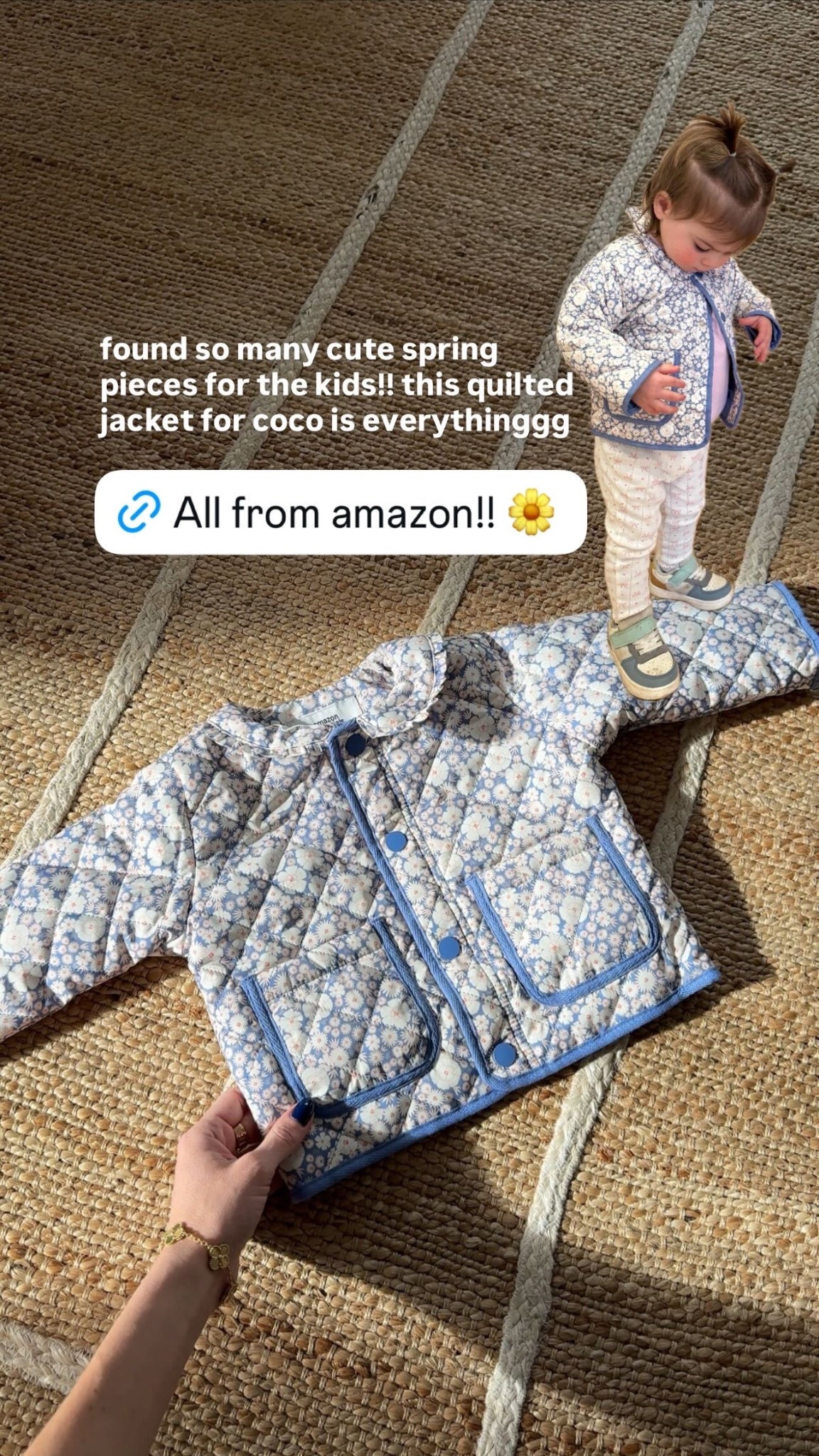 Quilted toddler jacket for spring 🌼

#LTKKids #LTKmomlife