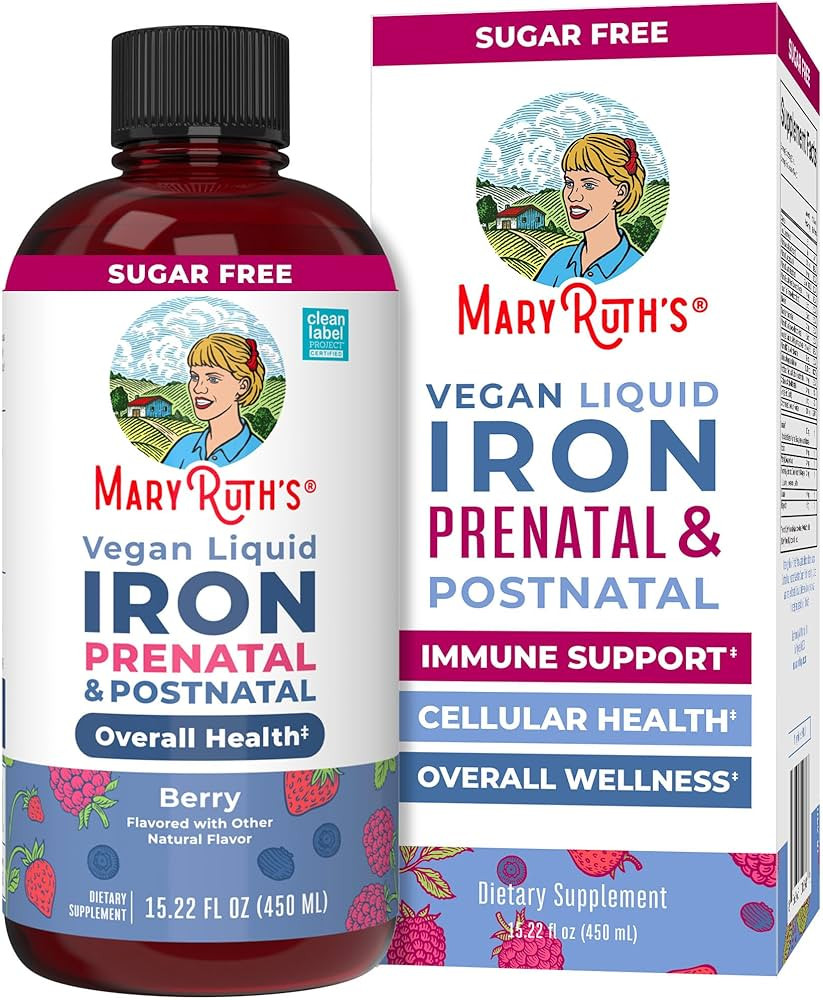 MaryRuth Organics | Liquid Iron Supplement Prenatal & Postnatal for Pregnant & Lactating | Iron D... | Amazon (US)