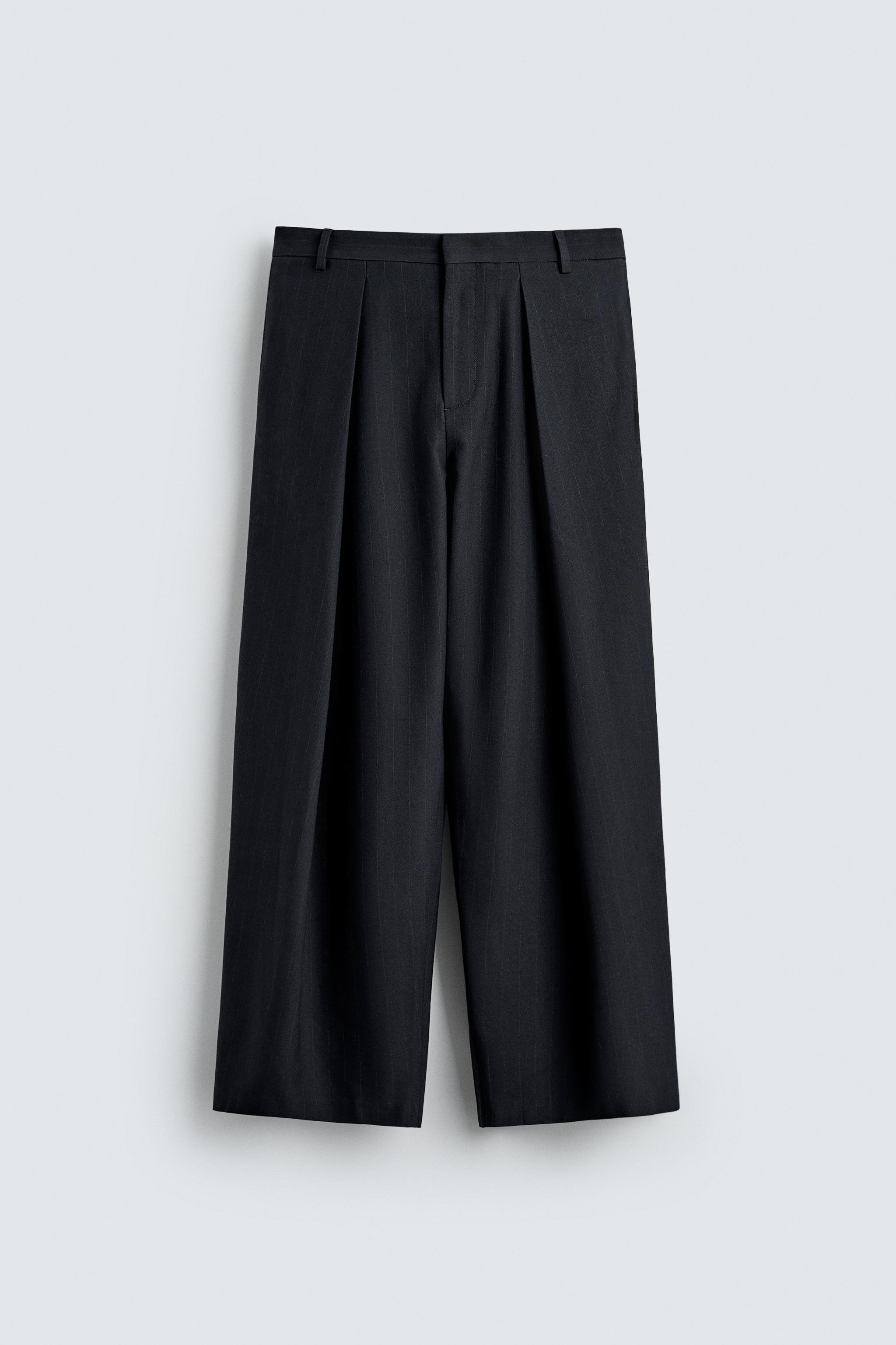 PLEATED PINSTRIPE TROUSERS | Zara UK