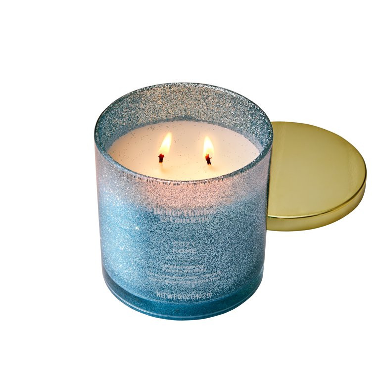 Better Homes & Gardens Cozy Home Scented 2 Wick Glitter 12oz Jar Candle | Walmart (US)