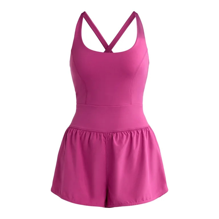 Avia Women's and Women's Plus Active Bodysuit with Built-in Bra, Sizes XS-4X | Walmart (US)