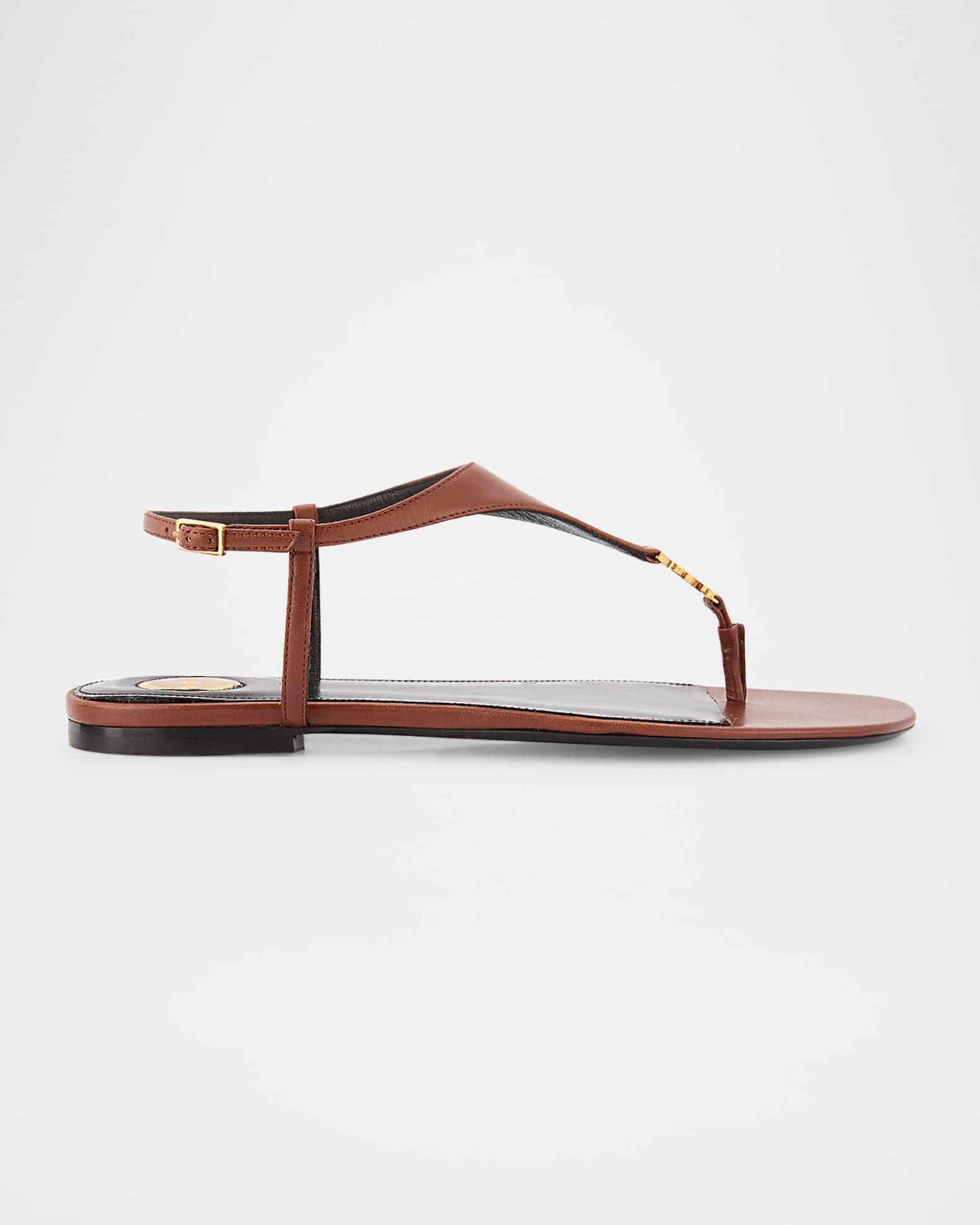 Cassandra YSL Smooth Leather Sandals | Neiman Marcus