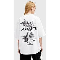AllSaints Guardian Amelie Tee - White, White, Size M, Women | Very (UK)