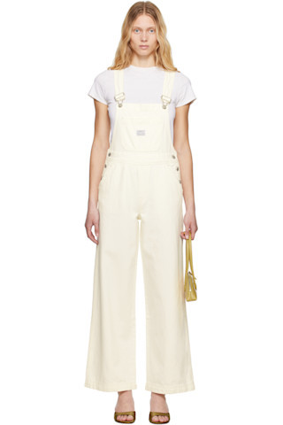 Levi's - White XL Denim Overalls | SSENSE