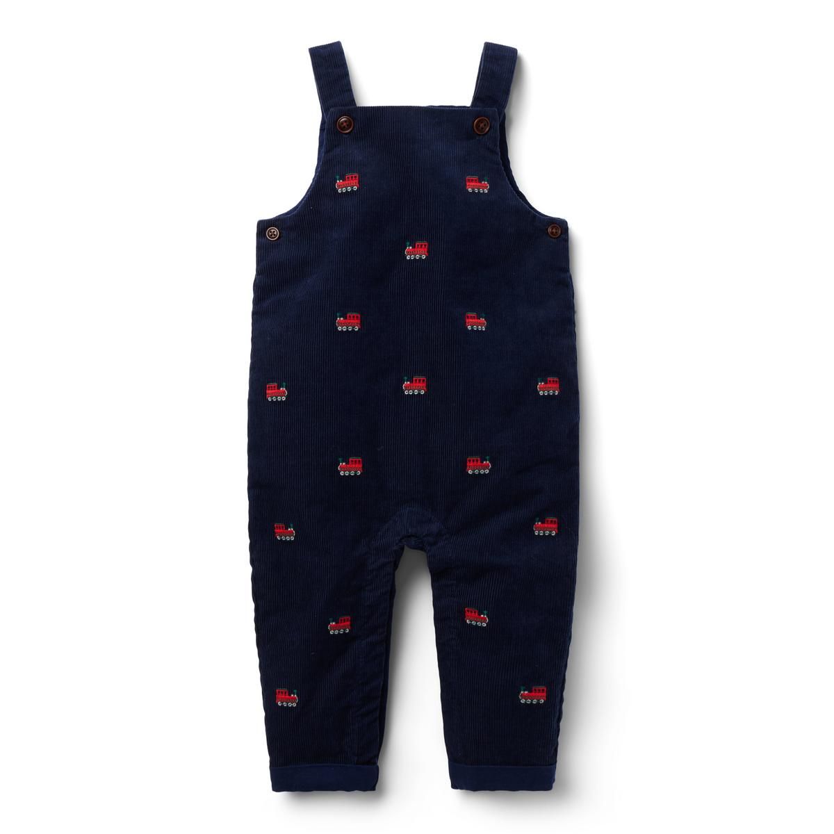 Baby Embroidered Train Corduroy Overall | Janie and Jack