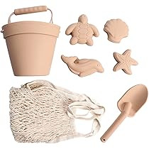 BraveJusticeKidsCo. | Silicone Summer Kids Beach Set | Toddlers and Baby Sandbox Toys (Warm Sand) +  | Amazon (US)