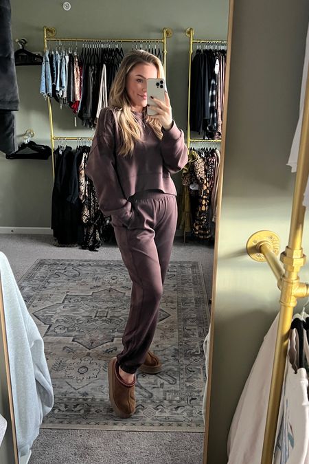 Best sweatsuits/loungewear matching sets! Have so many colors! Wearing size M in both top and bottom. 25% off + additional 15% off with code CYBERAF for cyber Monday! 

#LTKCyberWeek #LTKsalealert #LTKHoliday