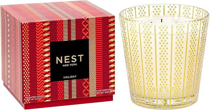 NEST New York Scented 3-Wick Candle, Holiday - 21.2 oz - Up to 100-Hour Burn Time - Reusable Glas... | Amazon (US)