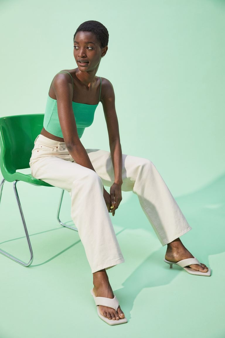 Wide-leg Twill Pants | H&M (US + CA)