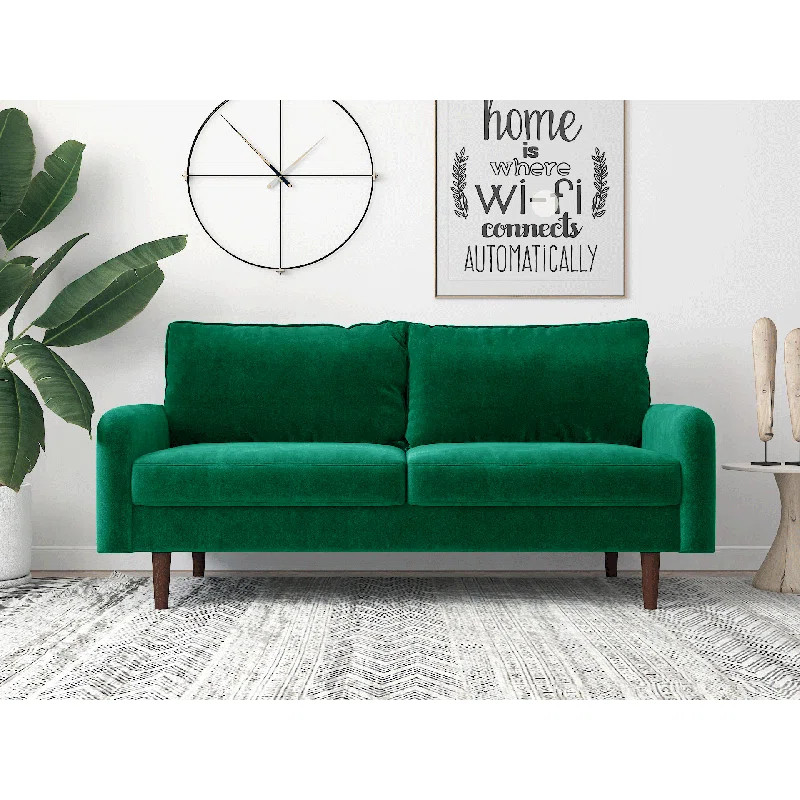 Britany 70'' Wide Velvet Round Arm Sofa | Wayfair North America