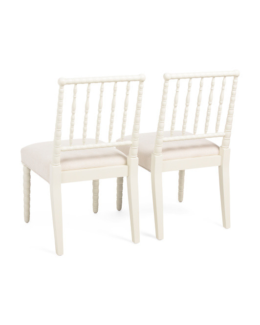 Set Of 2 21x34 Wooden Spindle Dining Chairs | TJ Maxx