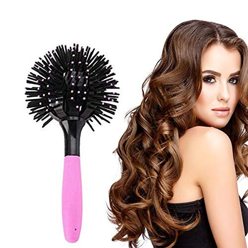 Aaiffey 3D Round Hair Brushes for Women - Blow Drying, Detangling 360-Degree Styling Brush for Thick Curly Hair | Amazon (US)