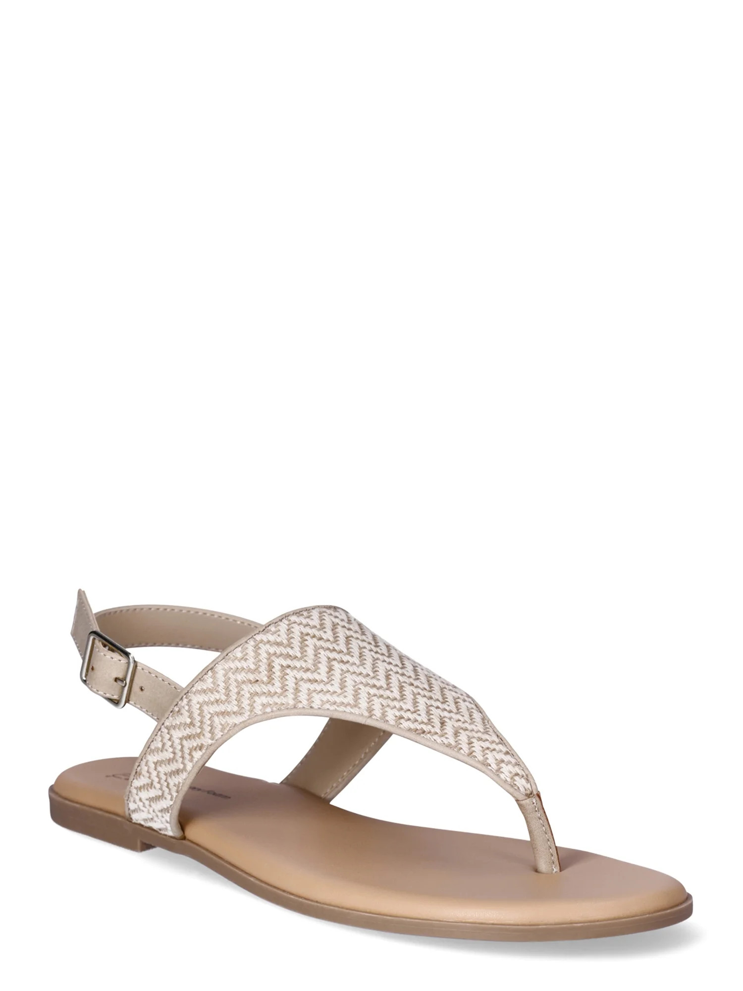 Time and Tru Women's Hooded Flat Thong Sandals, Wide Width Available | Walmart (US)